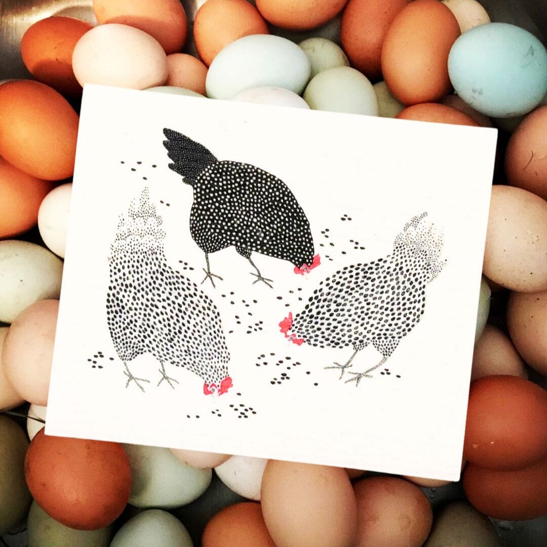 Happy Chickens Swedish Dishcloth Swedish Dishcloths SWEETGUM TEXTILES CO., LLC 