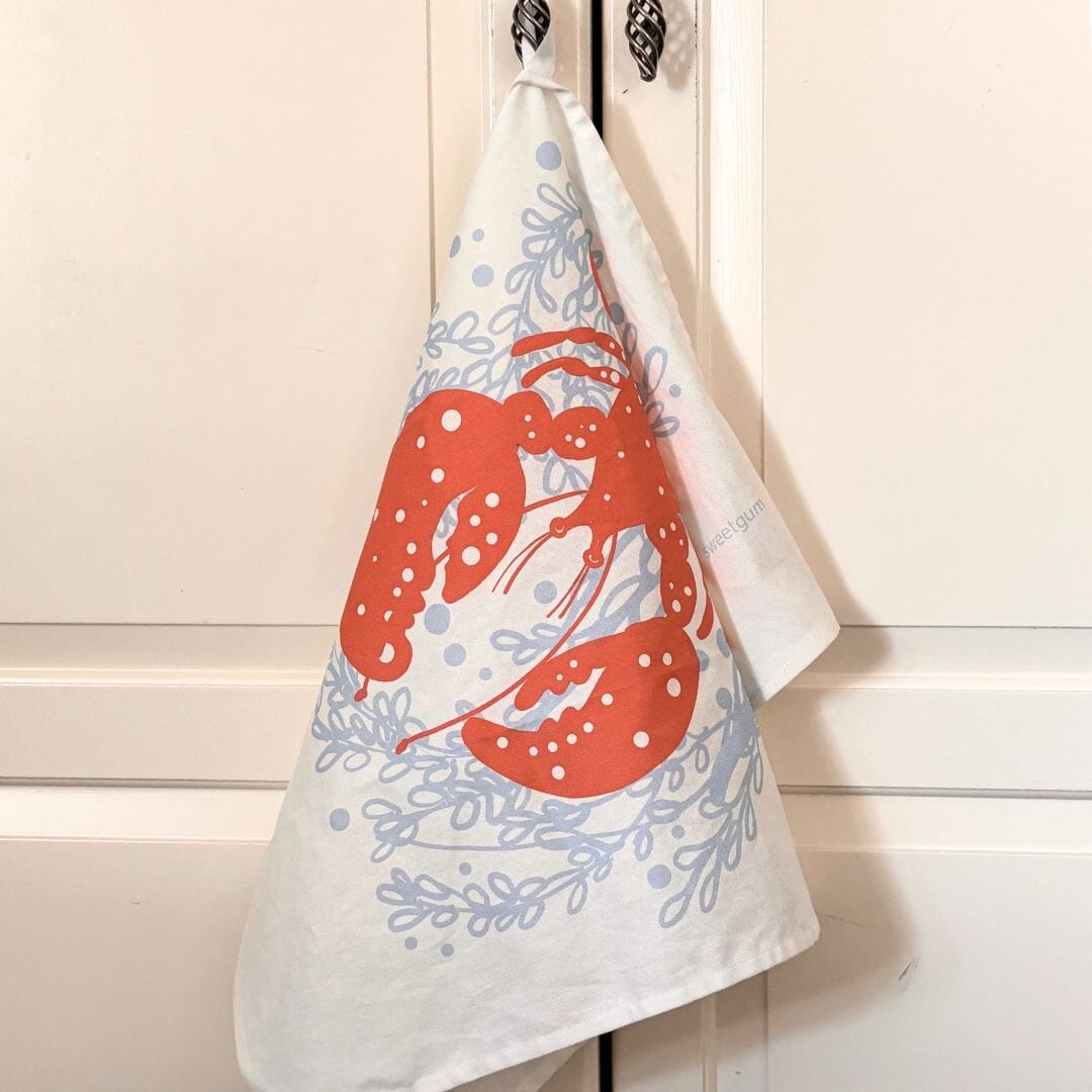 Maine Lobster Tea Towel | Nantucket Red Tea Towel sweetgum textiles company, LLC 