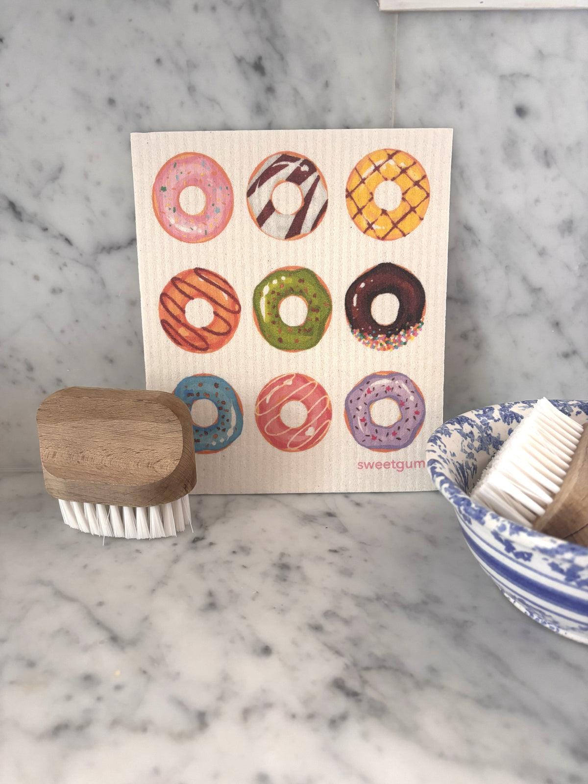 Nine Donuts Swedish dishcloth | Multi-color Swedish Dishcloths SWEETGUM TEXTILES CO., LLC 