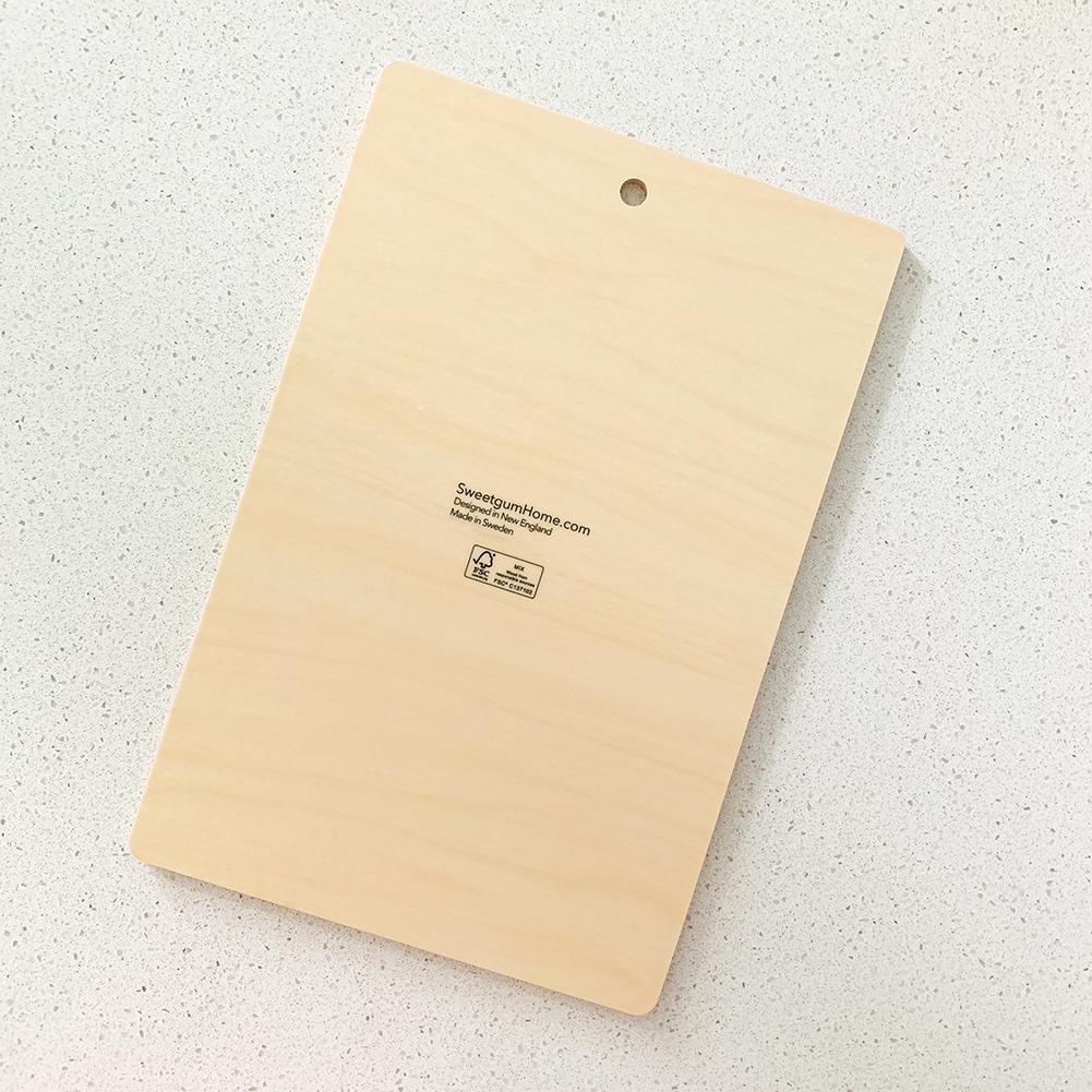 Cutting Board | Bloom in Blue | Plywood & Melamine Cutting Board sweetgum textiles company, LLC 