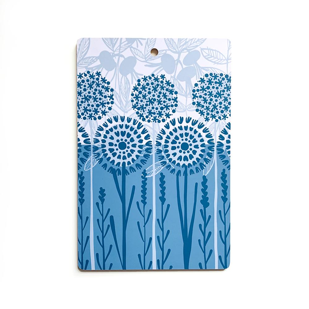 Cutting Board | Bloom in Blue | Plywood & Melamine Cutting Board sweetgum textiles company, LLC 
