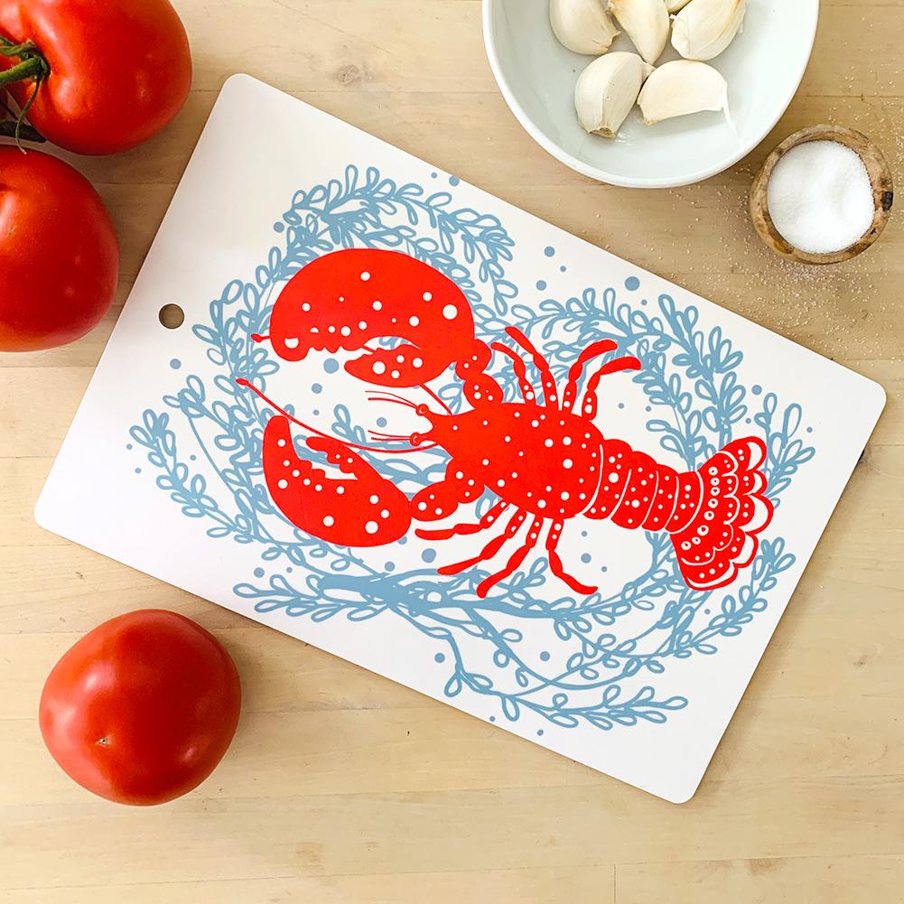 Cutting Board | Lobster | Red | Plywood & Melamine sweetgum textiles company, LLC 