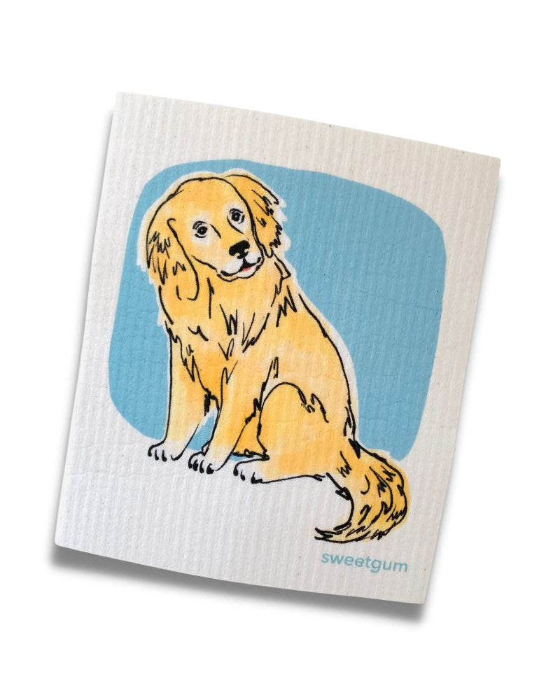 Golden Retriever Swedish Dishcloth | Sweetgum Home Swedish Dishcloths sweetgum textiles company, LLC 