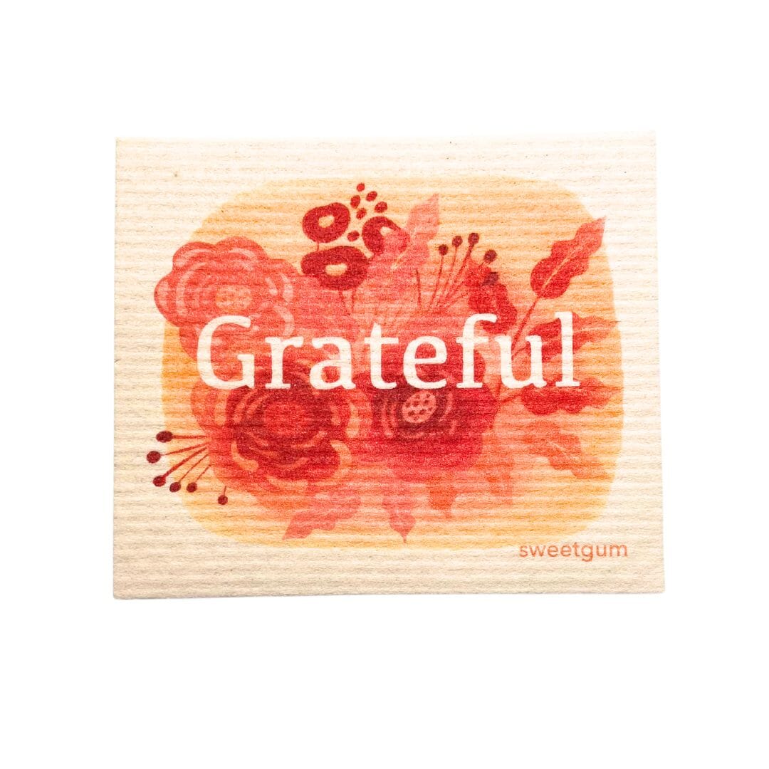 Grateful Swedish Dishcloth | Red & Orange Swedish Dishcloths sweetgum textiles company, LLC 