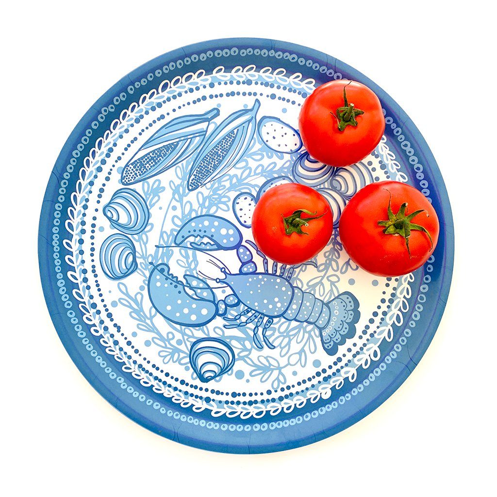 Lobster Tray | wood and melamine | 15" round | Sweetgum Tray sweetgum textiles company, LLC 