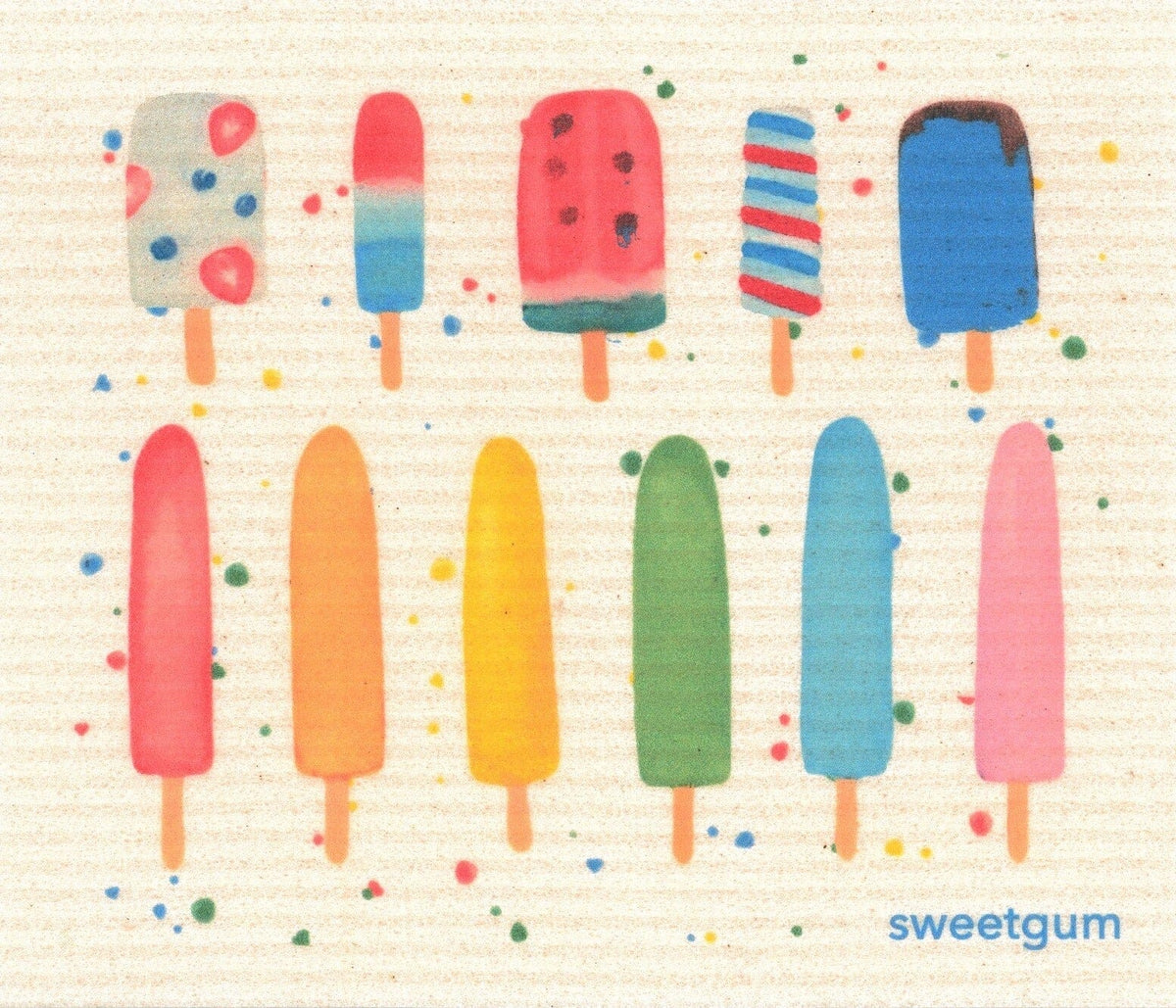 Popsicles Swedish dishcloth Swedish Dishcloths SWEETGUM TEXTILES CO., LLC 