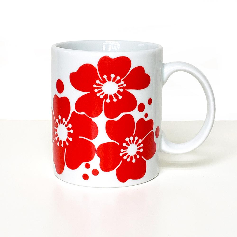 Red Flowers Mug Mug sweetgum textiles company, LLC 