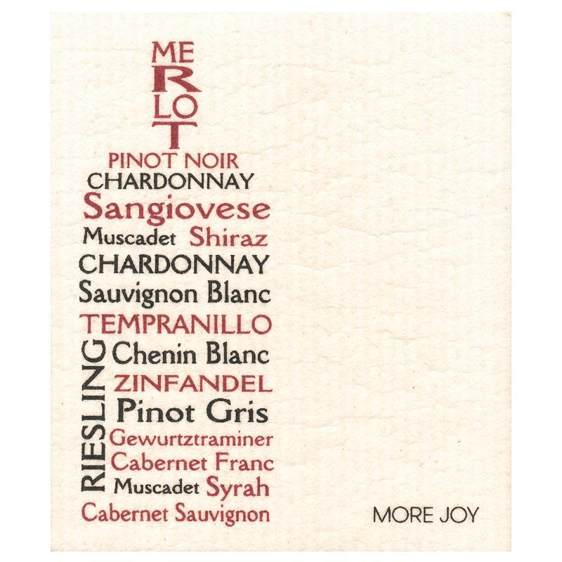 Wine Varietals Swedish Dishcloth Swedish Dishcloths SWEETGUM TEXTILES CO., LLC 